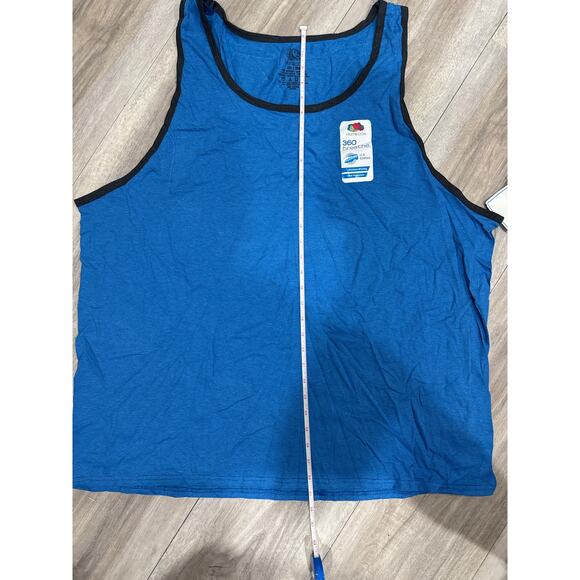 Fruit of The Loom 360 Breathe Men Tank Top - Color: Blue/Black - Size: 2XL - Picture 5 of 7